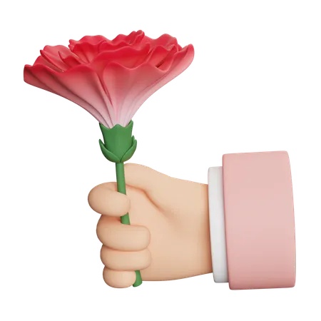 Holding Flower  3D Icon