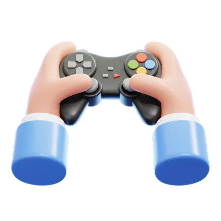 Hand Holding A Gamepad 3 D Rendering 3D Icon