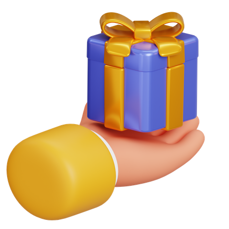 Holding Gift  3D Icon