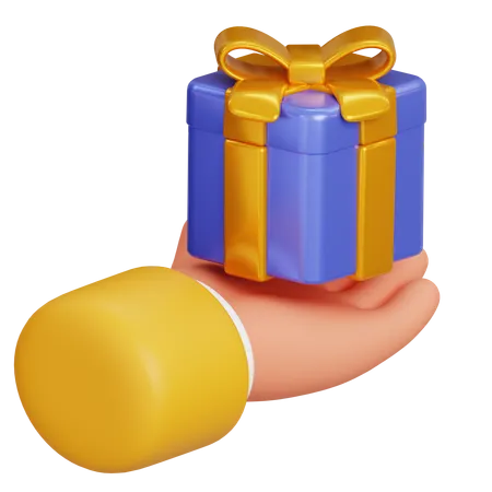 Holding Gift  3D Icon