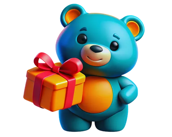 Holding Gift  3D Icon