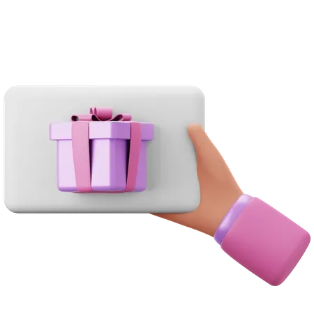 Holding Gift  3D Icon