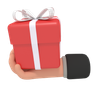 holding gift 3d logos