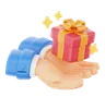 Holding Gift Hand Gesture