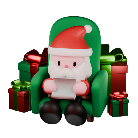 Holding Gift List  3D Icon
