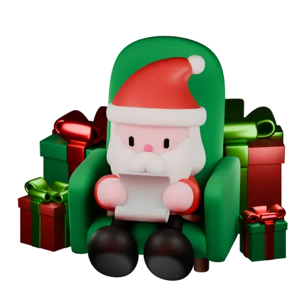 Holding Gift List  3D Icon