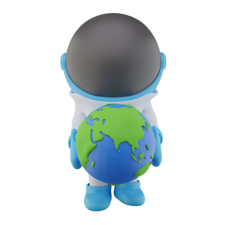 Holding Globe  3D Icon