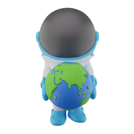 Holding Globe  3D Icon