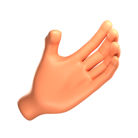 Holding hand gesture 3D Illustration