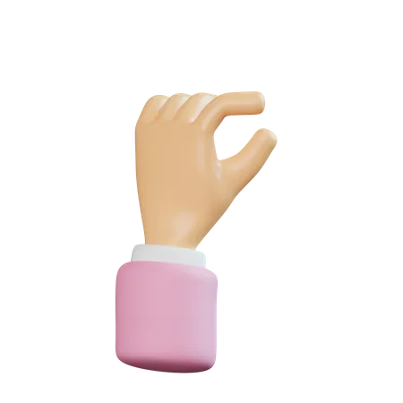 Holding Hand Gesture 3D Icon