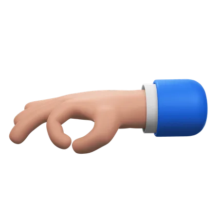 A Hand Sign That Suggests The Act Of Holding Or Grasping Something 3D Icon