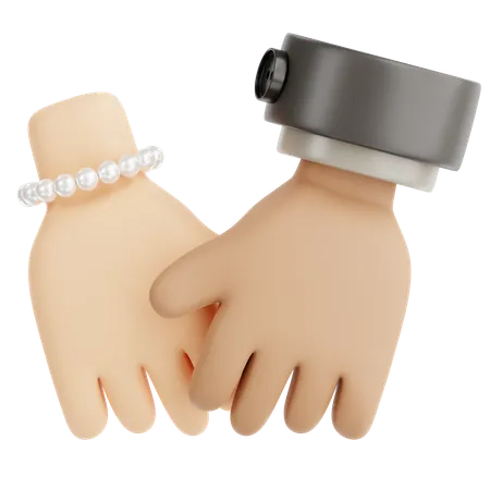 Holding Hands  3D Icon