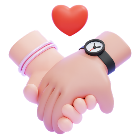 Holding Hands  3D Icon