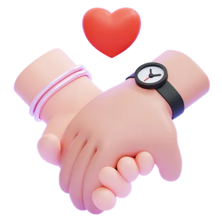 Holding Hands  3D Icon