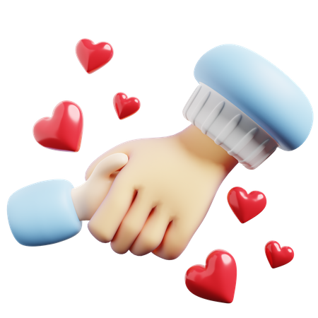 Holding Hands  3D Icon