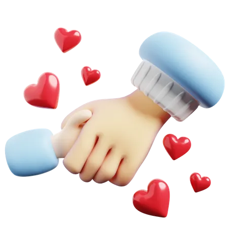 Holding Hands  3D Icon