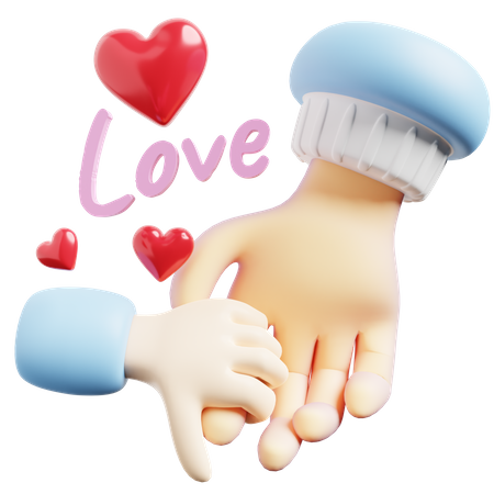 Holding Hands  3D Icon