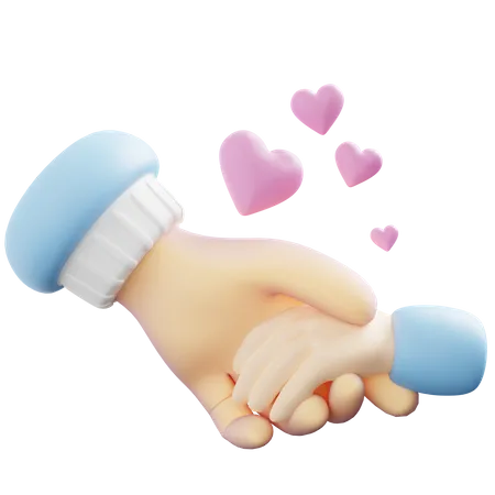 Holding Hands  3D Icon