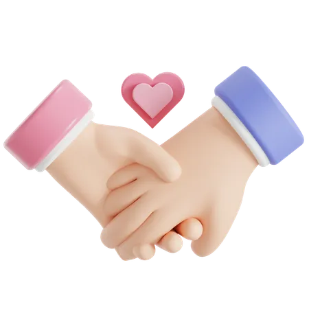 Holding Hands  3D Icon