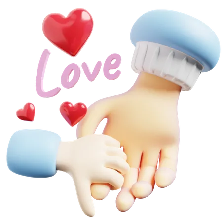 Holding Hands  3D Icon