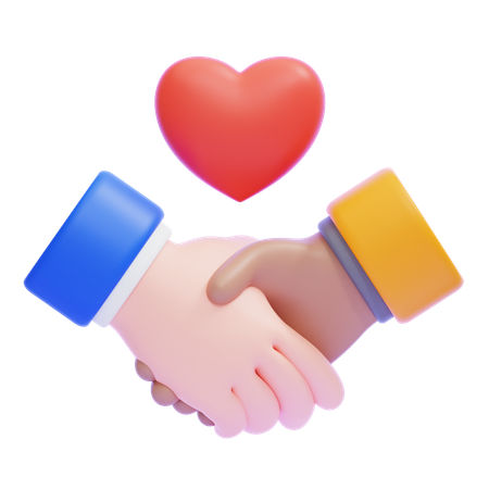 Holding Hands with Love  3D Icon