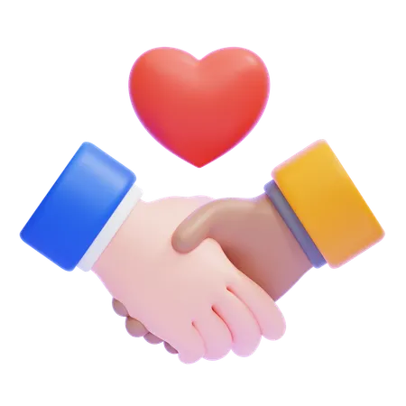 Holding Hands with Love  3D Icon