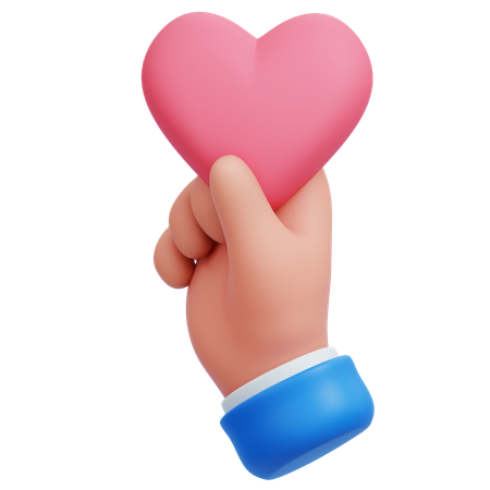 Holding Heart  3D Icon