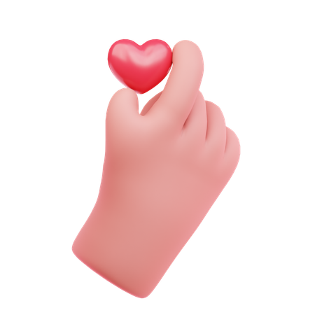 Holding Heart  3D Icon