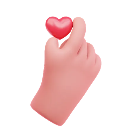 Holding Heart  3D Icon