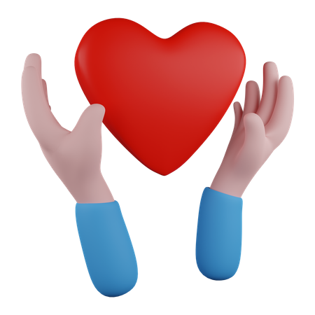 Holding Heart  3D Icon