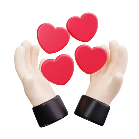 Holding Heart  3D Icon