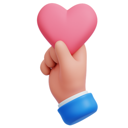 Holding Heart  3D Icon