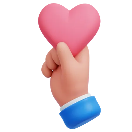 Holding Heart  3D Icon