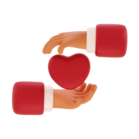 Holding Heart  3D Icon