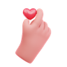 holding heart 3d logo