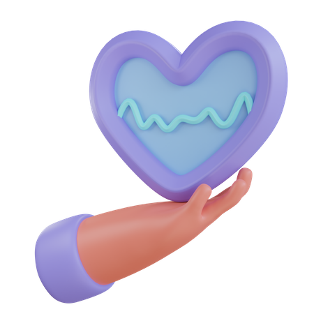 Holding Heartbeat  3D Icon