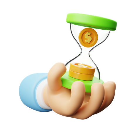 Holding Hourglass  3D Icon