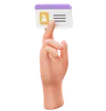 Holding Id Card Hand Gesture