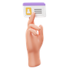 holding id card emoji 3d