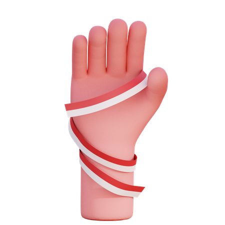 Holding Indonesian Flag  3D Icon