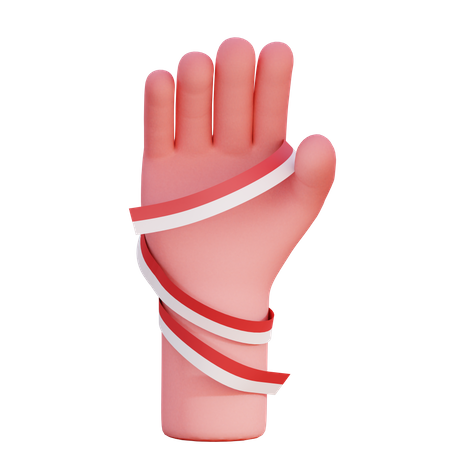 Holding Indonesian Flag 3D Icon