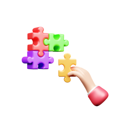 Holding Jigsaw Piece  3D Icon