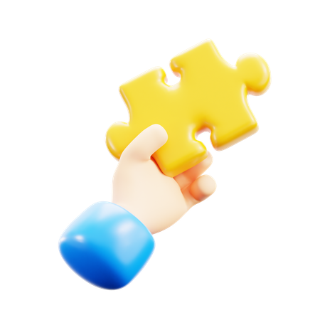 Holding Jigsaw Puzzle  3D Icon