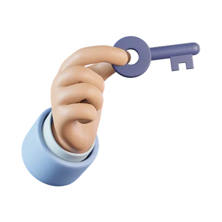 Holding Key  3D Icon