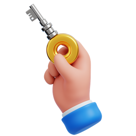 Holding Key  3D Icon