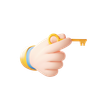 holding key emoji 3d