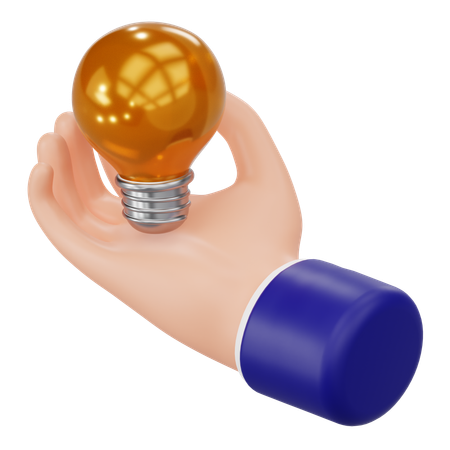 Holding Lamp  3D Icon