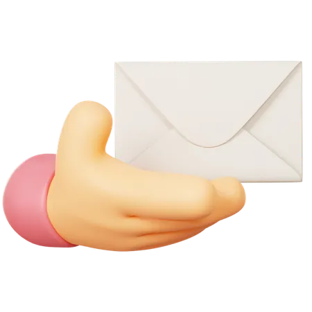 Holding Letter  3D Icon