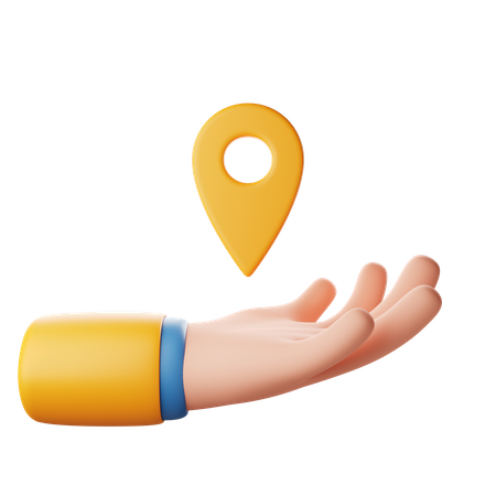 Holding Location Hand Gesture  3D Icon