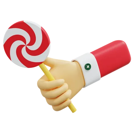 Holding Lollipop 3D Illustration
